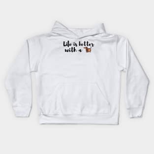 LIFE IS BETTER WITH DOG Kids Hoodie